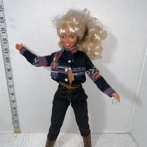 Vintage 1993 Laiko Doll cowgirl shirt pants boots